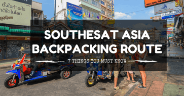 Southeast asia backpacking route