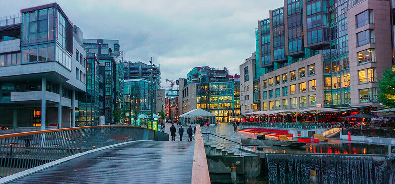 Aker Brygge and Tjuvholmen, beautiful waterfront district