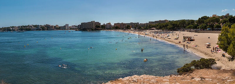 . Palma Nova, a resort town in the Bay of Palma