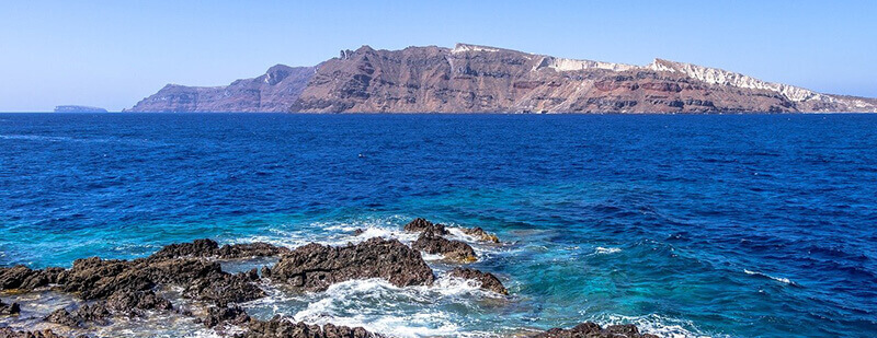 Monolithos, peaceful beach town in Santorini's east coast