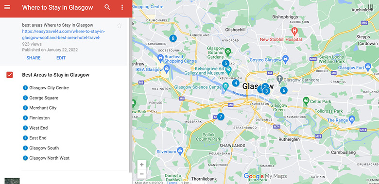 Where to Stay in Glasgow Map of Best Areas & Neighborhoods
