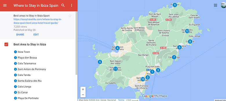 Where To Stay In Ibiza Map Of Areas Neighborhoods 