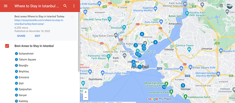 Where to Stay in Istanbul Map of Best Areas & Neighborhoods