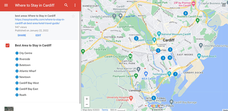 Where To Stay In Cardiff Map Of Areas Neighborhoods 