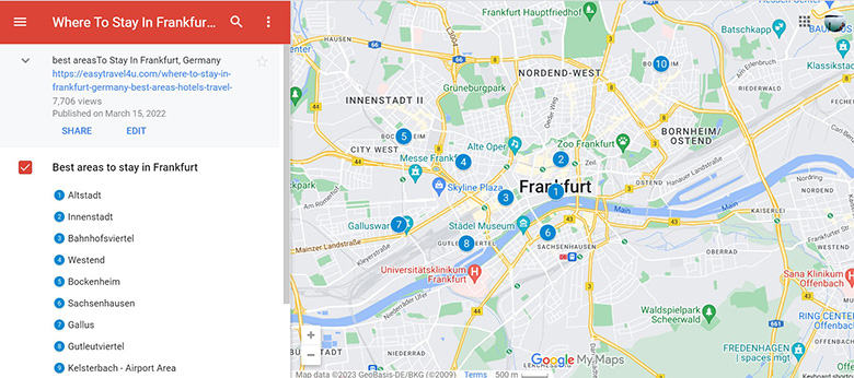 Where to Stay in Frankfurt Map of Best Areas & Neighborhoods