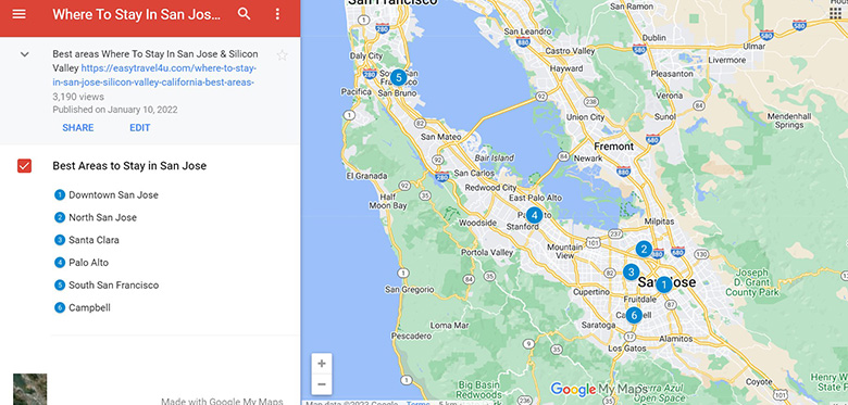 Where to Stay in San Jose & Silicon Valley Map of Best Areas