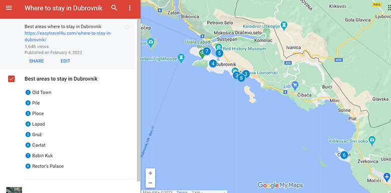 Where to Stay in Dubrovnik Map of Best Areas & Neighborhoods