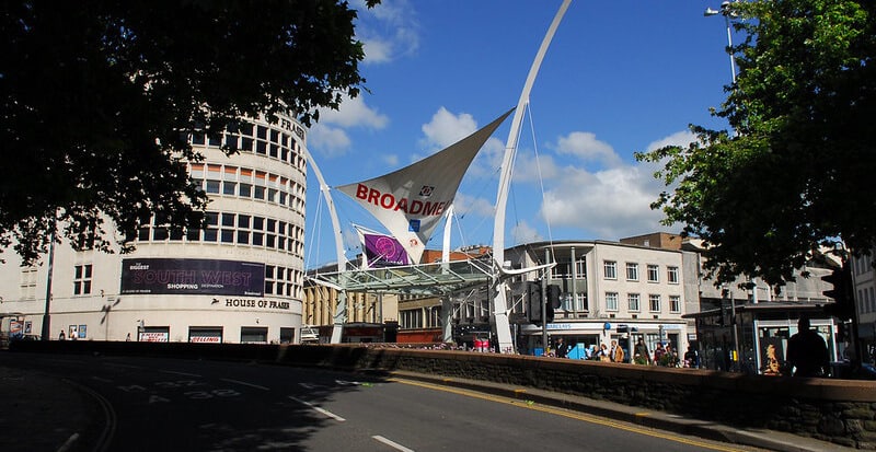 Broadmead, where to stay in Bristol for shopping