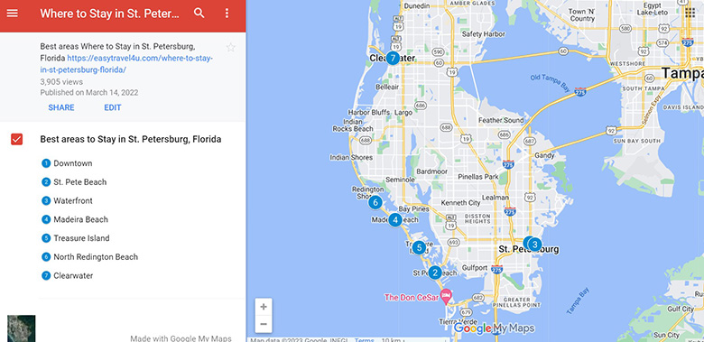 Where to Stay in St. Petersburg, Florida Map of Best Areas
