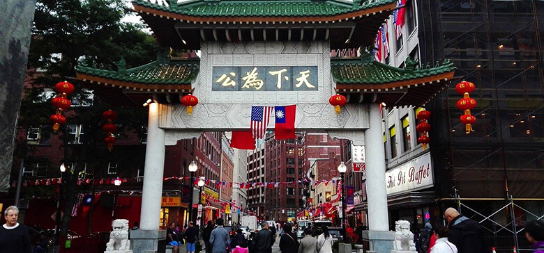 Chinatown and Theater District, good for Asian cuisines