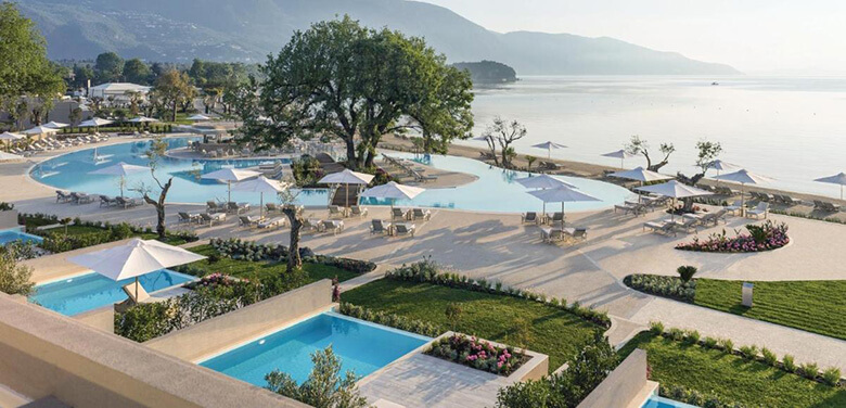 Dassia a lively resort in Corfu