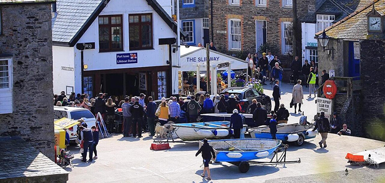 Port Isaac, charming fishing village, location of famous TV show