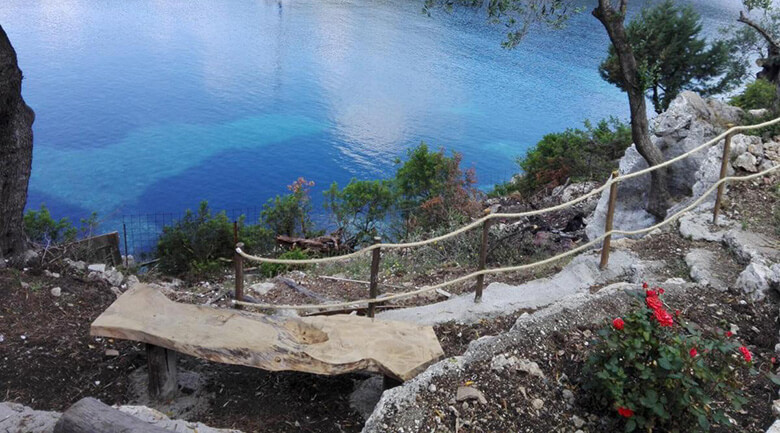 Atheras, beautiful, secluded beach in north Kefalonia