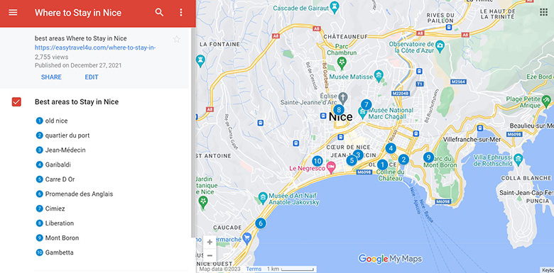 Where to Stay in Nice Map of Best Areas & Neighborhoods