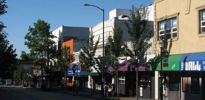 University District, youthful area with many students