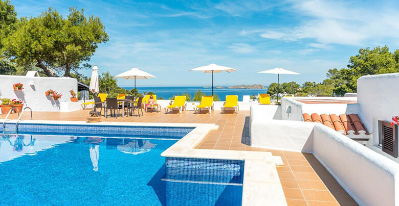 Cala Tarida, a quiet beach resort on west coast Ibiza