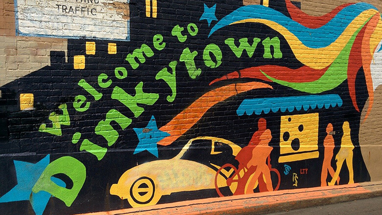 Dinkytown, a youthful area in Minneapolis with great nightlife