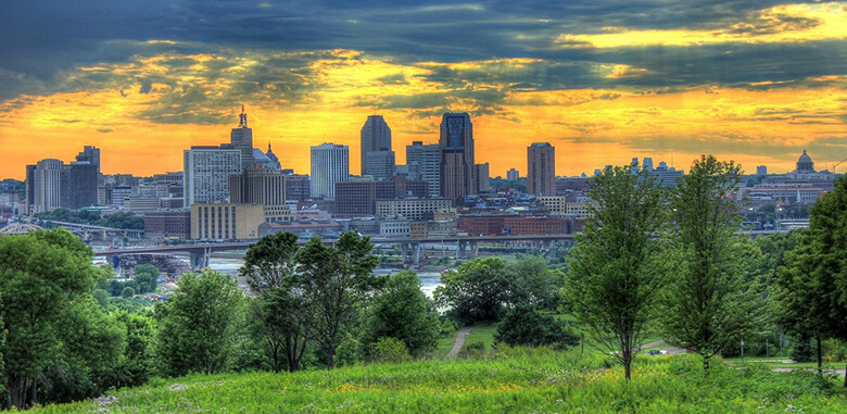 Downtown St. Paul, one of the best areas to stay in Minneapolis