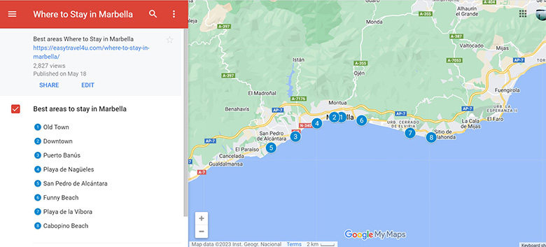 Where to Stay in Marbella Map of Best Areas & Neighborhoods