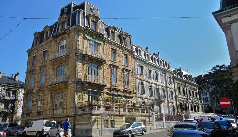 Champel, affluent neighborhood in Geneva