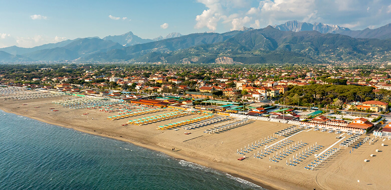 Forte dei Marmi, coastal town on the Mediterranean Sea