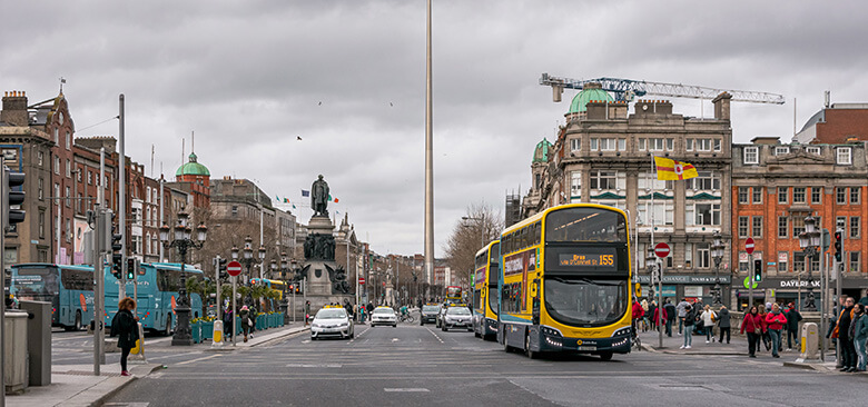 O’Connell Street, best area to stay in Dublin for first-time tourists