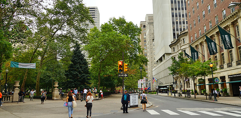 Rittenhouse Square, an upscale neighborhood 