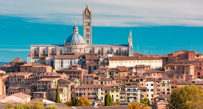 Siena, beautiful medieval hill town in central Tuscany