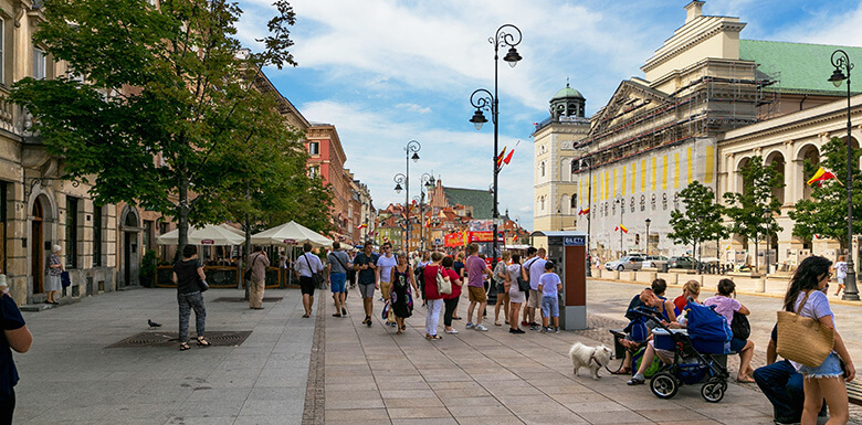 Srodmiescie and Nowy Świat, best area for first time 