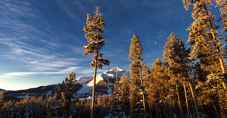 Big Sky, good town for skiing, mountain biking, snowmobiling, hunting