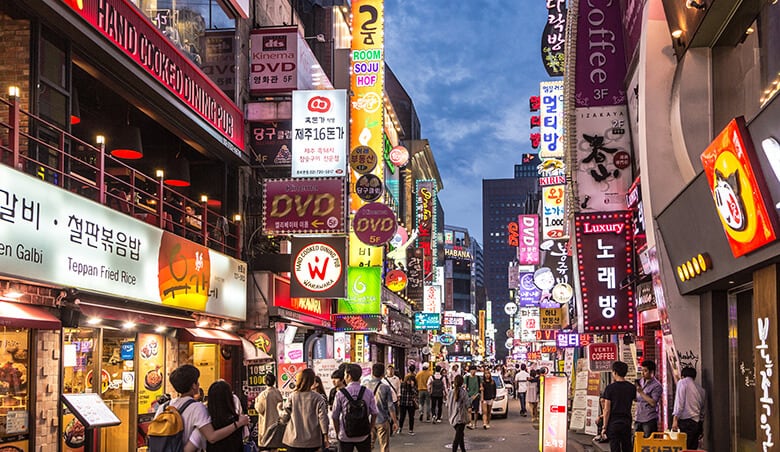 Myeongdong, best area to stay in Seoul for shopping