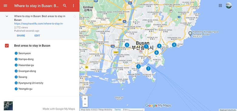 Where to stay in Busan first time Map of 8 Best areas