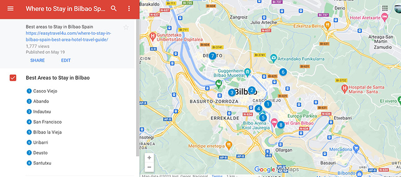 Where To Stay In Bilbao Map Of Areas Neighborhoods 
