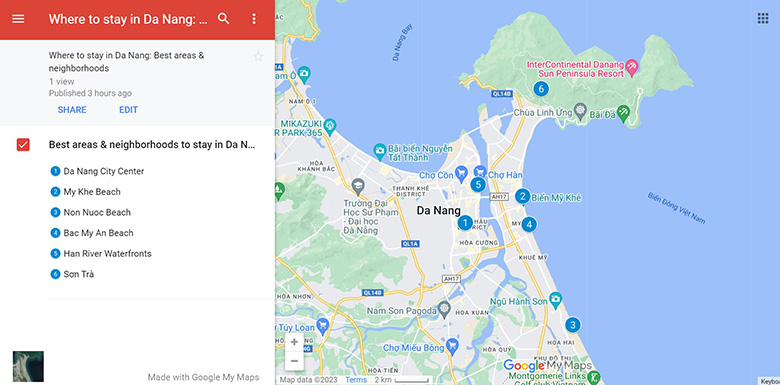Where to stay in Da Nang Map of Best areas & neighborhoods