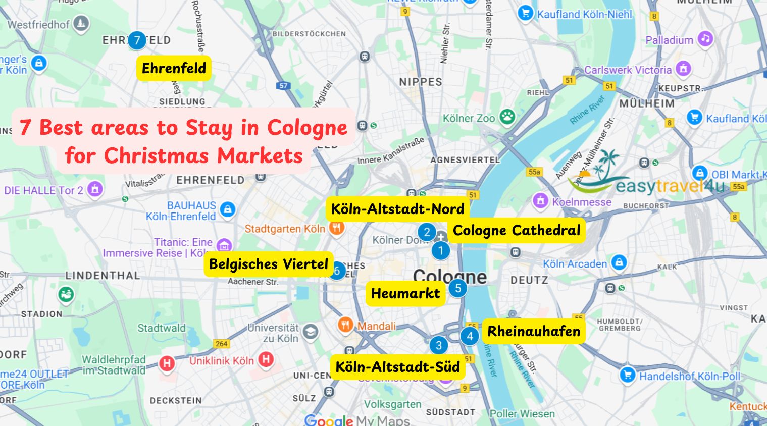 7 best areas to Stay in Cologne for Christmas Markets